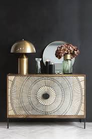 Circle Design Mango Wood Sideboard Cabinet | Rockett St George