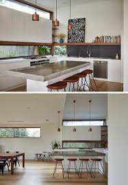 Fenetre Bandeau Pour Deco De Cuisine Contemporaine Modern Kitchen Kitchen Design New Kitchen