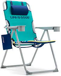 This lawn chair is the longest, and the widest as the seat is 31.5 inches wide, and the total length of the chair when fully reclined is 74.8 inches. Amazon Com Life Is Good Backpack Lawn Chair Tall Rocket Green Garden Outdoor
