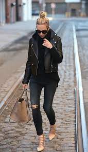 The Perfect Leather Brooklyn Blonde Jacket Outfit Women Black Leather Jacket Outfit Biker Jacket Outfit Women