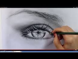 Lastly, add a light shadow by shading the area using an hb pencil. How To Draw A Realistic Eye Youtube By An Amazing Artist Whose Channel Includes Drawing And Watercolor Inst Eye Drawing Realistic Eye Realistic Eye Drawing