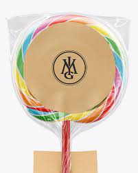 Download Swirl Lollipop With Stick Label Mockup In Packaging Mockups On Yellow Images Object Mockups