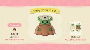 Baby Yoda Dress Acnh Animal Crossing Star Wars Theme Yoda