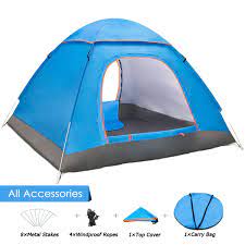 Polyethylene fabric is not fire proof, pls be away from sources of fire. Amagoing 24 Person Family Camping Tent Portable Automatic Pop Up Tent Shelter With Carry Bag For Backpackinggreat For Pic Family Tent Camping Tent Camping Tent