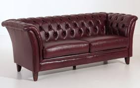 2er sofa in braunem microfaser bezogen mit liegefunktion, maße: Barnsley 2er Sofa Chesterfield Couch Leder Rot Kaufen Bei Froschkonig24 Gmbh