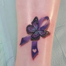 Instagram Photo By Johnnytatsk John Mcdermott Via Iconosquare Cancer Ribbon Tattoos Purple Ribbon Tattoos Awareness Ribbons Tattoo