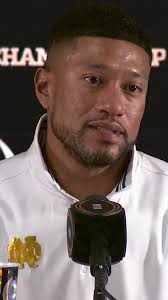 After #NotreDame's loss to #OhioState in the #CFP, Marcus Freeman spoke  about the future of the football program., #notredamefootball  #collegefootball #GoIrish