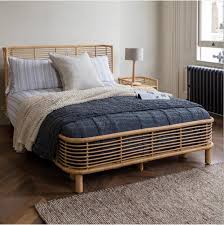 creative big bed simple holiday style bed homestay hotel i etsy in 2021 rattan bed frame rattan bed rattan bedroom