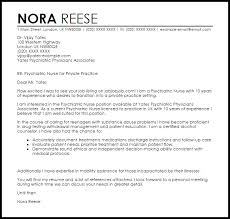 Psychiatric Nurse Cover Letter Sample Cover Letter Templates Examples
