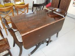Tell City Mahogany Duncan Phyfe Drop Leaf Claw Foot Table And Carved Roseback Chairs Reglued And Reup Dining Table Small Dining Room Table Maple Dining Table