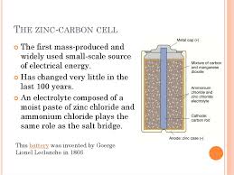 Manganese dioxide present in dry cell improves the performance of the cell by absorbing the manganese is one of the elements, and it does not need to have a function. Primary Batteries The Zinc Carbon Cell Online Presentation