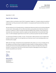 Don't post an announcement on your company's bulletin board saying, notice employee termination, the following people. Business Covid 19 Termination Letter Template