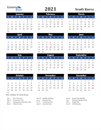 As we mark the one year anniversary of england's first. 2021 South Korea Calendar With Holidays