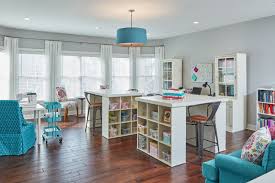 Did i completely transform the space with only $100? Home Office Craft Room American Traditional Home Office Baltimore By Melissa Mclay Interiors Houzz