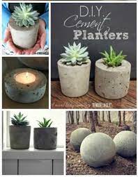 Make Your Own Cement Planters And Garden Globes Diy Cement Planters Diy Planters Concrete Diy