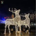 Lifesize LED 3D Reindeer Deer Moose Rope Motif Light for ...