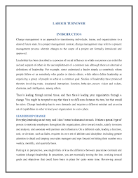 Doc Labour Turnover Introduction Change Nel Mmesetse Academia Edu