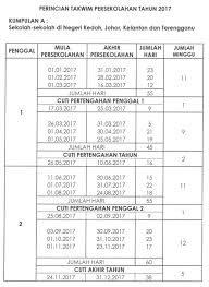 Cuti sekolah 2020 kalendar takwim penggal persekolahan kpm. Cuti Perayaan 2017 Rasmi Daripada Kpm Cikgu Share