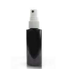 50ml Glossy Black Plastic Bottle And Spray Cap Ideon Packaging
