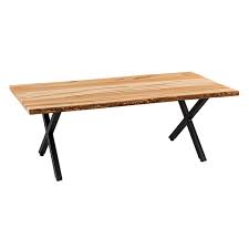 Live edge coffee tables are works of art; Carbon Loft Cubillo Handmade Real Maple Natural Edge Steel Coffee Table