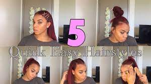 Long ombre hairstyle for straight hair. 5 Hairstyles For Straightened Natural Hair In 5 Minutes Krystal Kinslow Youtube