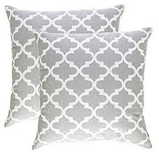 Black And White Accent Pillows Amazon Amazon Com Treewool Cotton Canvas Trellis Accent Decorative Throw Pillow Covers Accent Throw Pillows Patterned Throw Pillows Decorative Throw Pillow Covers