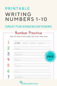 The scale has 10 as a maximum score, as a denotation of exceptionally high quality or of another attribute, usually accompanying 1 as its minimum. Writing Numbers 1 10 Help Your Kindergartener Learn To Write The Names Of The First Ten Numbers With Thi Writing Numbers Homeschool Math Numbers Kindergarten