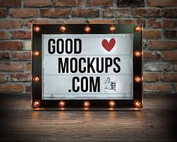 Download Free Marquee Cinema Light Box Mockup Psd On Behance