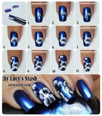 Lucy S Stash One Stroke Flowers Nail Art Tutorial Nail Art Tutorial Flower Nails Fancy Nails