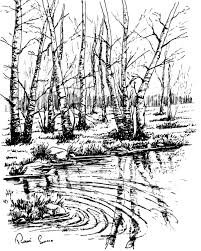 Rami Sarrah On Instagram River Tree Trees Stone Water Illustration Forest Shadow Reflex Art Artist Sketching Pinteres Artwork Instagram Art