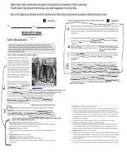 Here are the questions you'd have to answer and the evidence the court would examine to determine if you're evil. Commonlit Witchcraft In Salem Student Pdf Text Dependent Questions Directions For The Following Questions Choose The Best Answer Or Respond In Course Hero