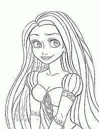 Princess Rapunzel Coloring Pages Face Coloring Home