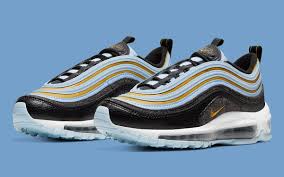 Air max 97 premium black gold. Another Fleece And Wool Air Max 97 Surfaces In Black Blue And Gold House Of Heat