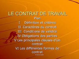 La durée du contrat peut être limitée ou non dans le temps; Le Contrat De Travail