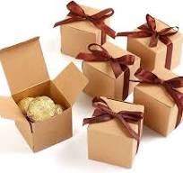 LIHAO 50 PCS Geschenkbox Geschenkschachtel Kleine Kraftpapier Box Schachtel  Geschenkschachteln für Weihnachten Hochzeit Geschenk (5x5x5cm) : ...