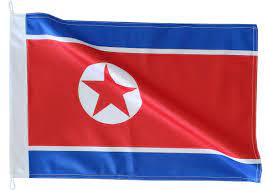 Que país tem essa bandeira? Bandeira De Coreia Do Norte