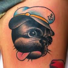 By The Amazing Toby Gawler From Shanghai Char Lies Dog Tattoos Pug Tattoo Sailor Tattoo