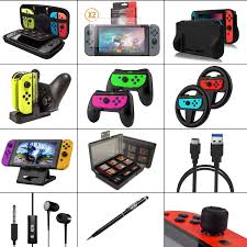 Accessories kit for nintendo switch games bundle wheel grip caps carrying case s. 10 Mo Finance Switch Accessories Bundle Orzly Geek Pack For Abunda