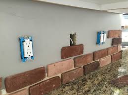 Full brick vs brick veneer. Do It Yourself Brick Veneer Backsplash Remington Avenue