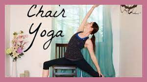 Want To Practice And Learn Chair Yoga Here S A Free Class And Access To My Chair Yoga Course Chair Yoga Yoga For Seniors Chair Pose Yoga