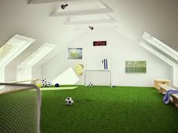Ein Fussballzimmer Unterm Dach Gemutlicher Keller Drinnen Zimmer