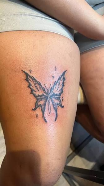 Thigh Butterfly Tattoo • 100+ reels on Instagram