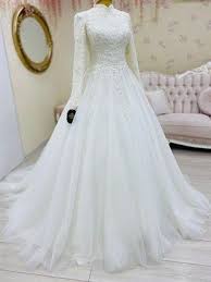 Kollari Tuylu Komple Dantelli Tesettur Gelinlik Fiyati 2020 Gelinlik The Dress Dantel