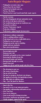 These catchy taglines focus on quality service and repairs for your vehicle. Xkybooow Cxmem