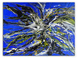 Abstrakte Malerei Blau Gelb Wandbild Kunst Bilder Kunst Bilder Kaufen Abstrakte Malerei Abstrakt