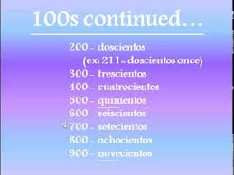 spanish numbers 100 1 000 000