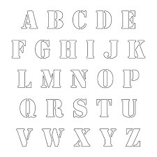 Rough, stone, egdy, majuscule, caps, capitals, large lettering. Downloadable Free Printable Alphabet Stencils Templates Uppercase Alphabet Stencil Letter Set Woo Jr Kids
