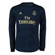 El emblema tradicional del real madrid en. Real Madrid 2019 2020 Away Long Sleeved Shirt Soccer Jersey Soccer Jersey Long Sleeve Shirts Real Madrid Soccer