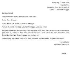 Makluman ketidakhadiran ke sekolah> dengan hormatnya, perkara di. 16 Contoh Surat Izin Tidak Masuk Sekolah Karena Sakit Acara Urusan