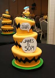 James 50th Peanut Cake Peanuts Birthday Party Charlie Brown Birthday Party